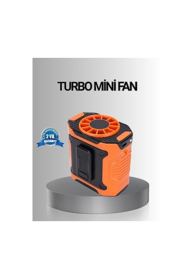Turbo Mini Taşınabilir Fan 100 Kademeli Dijital Hız Kontrolü Ve Type-c Şarj