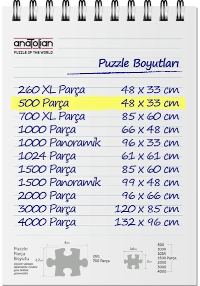 Anatolian 500 Parçalık Puzzle - Siesta 3642