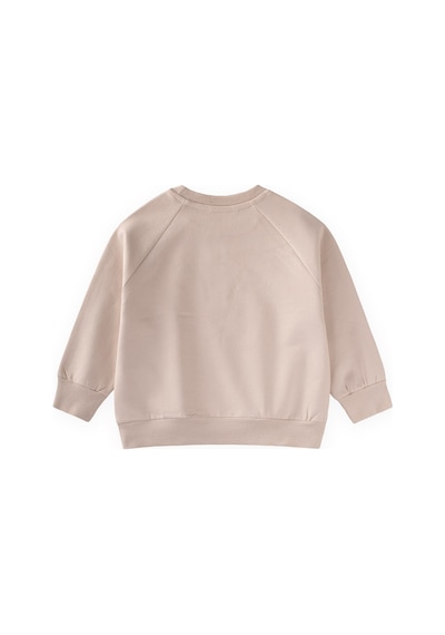Cigit Ağaç Baskılı Sweatshirt 1-7 Yaş Kum Kum Rengi