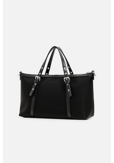 K&S Kemer Detaylı Mini Tote Çanta Siyah