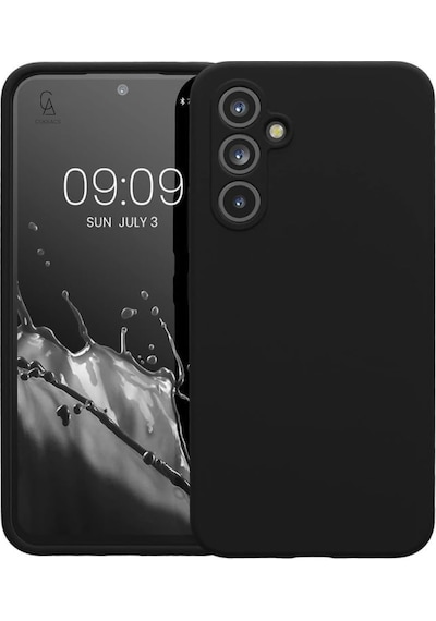 Samsung Galaxy A26 Uyumlu Kılıf Esnek Silikon Telefon Kılıfı Ve Temperli Cam Ekran Koruyucu Siyah