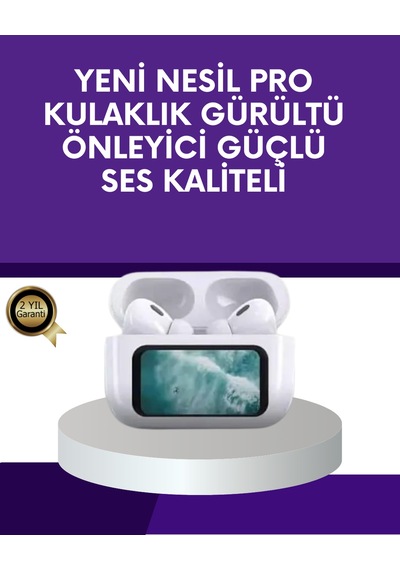Dokunmatik - 326 - Ekranlı Bluetooth Kulaklık Anc Gürültü Önleme - Csmo-tex - Suya Dalı