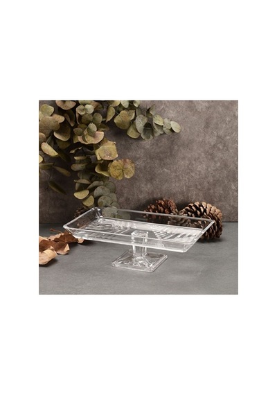4 Adet Paşabahçe Crystallin Madlen Ayaklı Servis Tabağı 27x16cm Çok Renkli