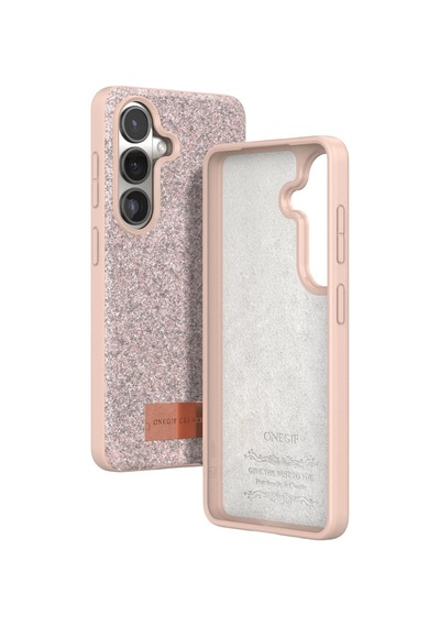 Onegif Samsung Galaxy S26 Plus Bright Simli Kapak - Pembe Düz Renkli