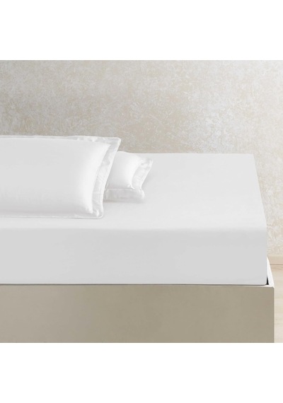 Linens X Tencel Lyocell King Çarşaf Beyaz Açık Dore