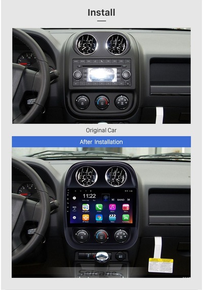 Jeep Compass 2010-2014uyumlu Multimedya Navigasyon Usb Kamera Carplayer 4 Ram