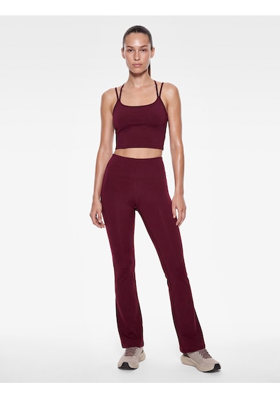 Koton Çapraz Askılı Crop Spor Atlet Slim Fit Sırt Detaylı Mürdüm 7wak30112nk 64x