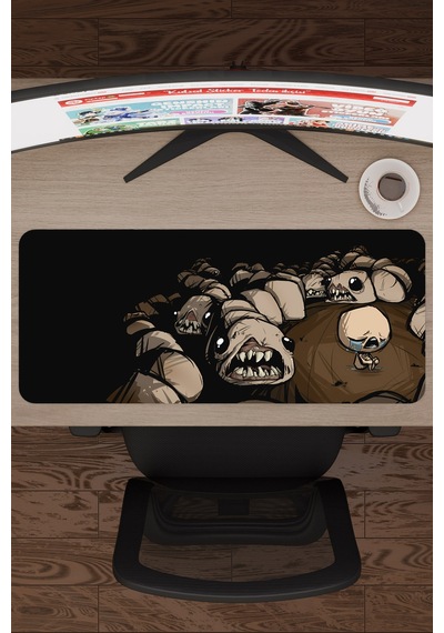 Binding Of Isacc Kaymaz Dikişli Kauçuk Oyuncu Mousepad V4 - 70x30 Xl Gaming Mouse Pad Fare Altlığı