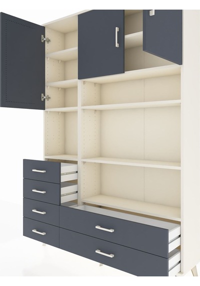 Arges Dolap 9 Raflı 6 Çekmeceli 3 Kapaklı 132x30x195 Aytaşı-antrasit/antrasit Antrasıt/antrasıt Arges Dolap 9 Raflı 6 Çekmeceli 3 Kapaklı 132x30x195 Aytaşı-antrasit/antrasit Antrasıt/antrasıt