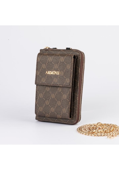 Armine 265 Kadın Çanta Kahve Noktalı Kahverengi