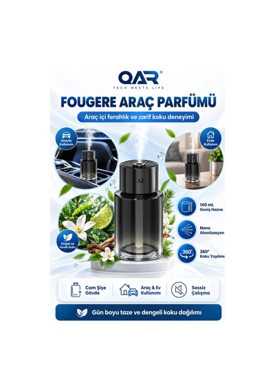 Araç İçi Aromalı Hava Nemlendirici Koku Yayıcı Aroma Difüzörü