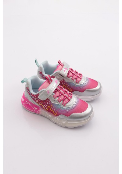 Marco Kids 03-26y312 Çocuk Filet Işıklı Spor Ayakkabı Fuşya