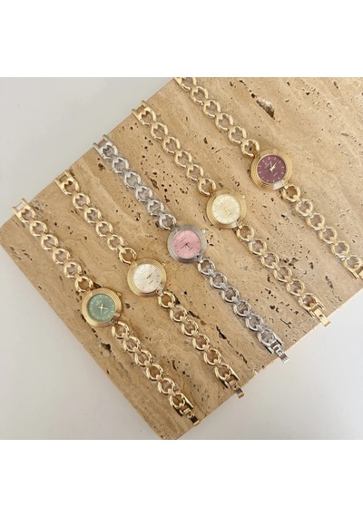 Savior Collection Helios Silver Pembe Saat