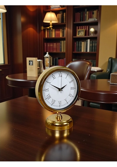 Büro Ev Ofis Hediyesi İçin 25x20cm Golden Metal Edge Masa Saati Diğer