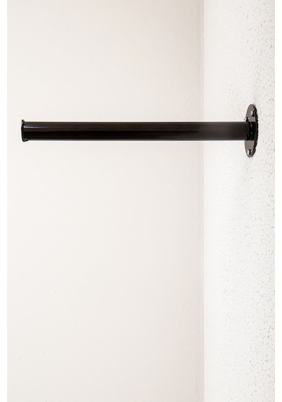 Siyah Metal Duvara Monte Solid Stylish Askılık Elbise Askılığı Konfeksiyon Kıyafet Askılığı Siyah