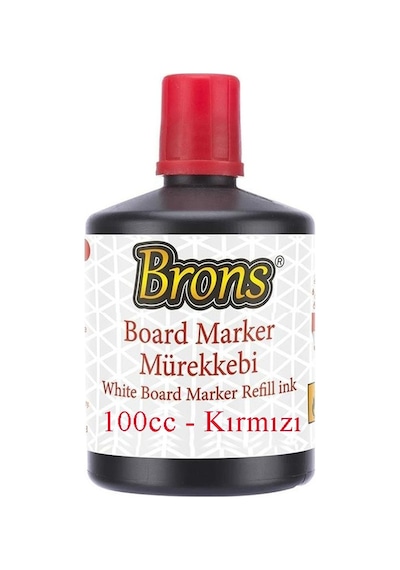 Yazı Tahta Kalem Mürekkebi 100 Ml 1 Adet Brons Tahta Kalemi Mürekkebi Kolay Silinebilir 100 Gr Okul Sınıf Kırmızı