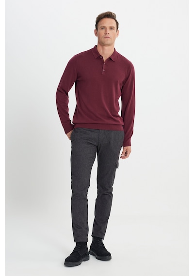 AC&Co / Altınyıldız Classics Erkek Bordo Standart Fit Normal Kesim Polo Yaka Pamuklu Triko Kazak Bordo AC&Co / Altınyıldız Classics Erkek Bordo Standart Fit Normal Kesim Polo Yaka Pamuklu Triko Kazak Bordo