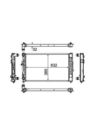 ORIS BAU002032 Radyatör Brazing Passat-A4-A6-Superb 1.6-1.8-2.4-1.9TDI-2.6-2.3 Vr5-2.0-2.8 Ac /- Mek 632X398X32