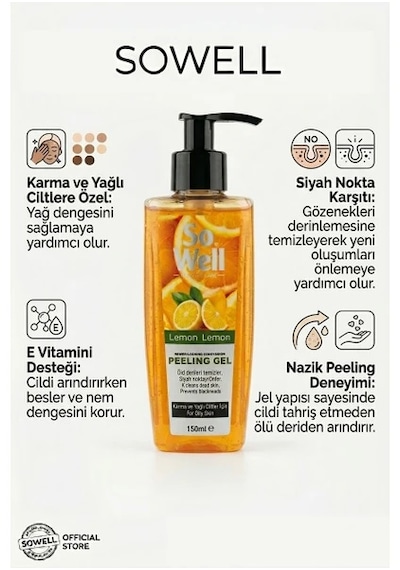 So Well Peeling Gel Lemon 150 Ml