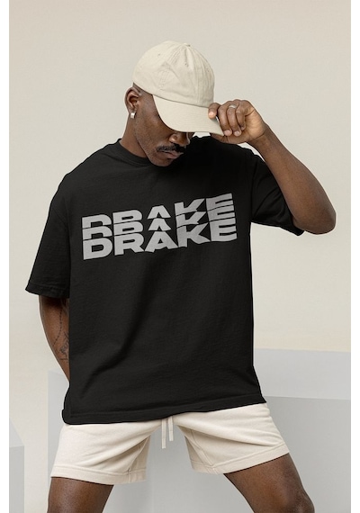 Certifid Lover Boy Drake Baskılı Unisex Oversize Rapper Tişört Siyah
