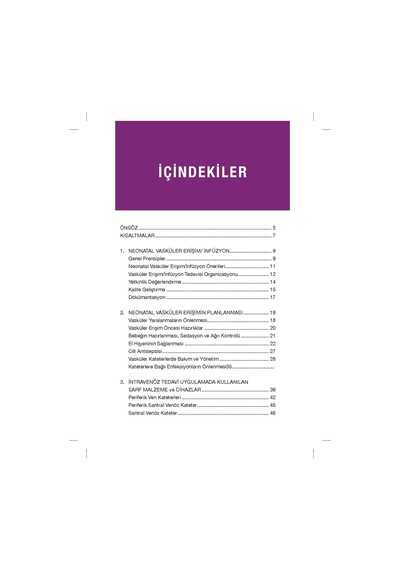 Neonatal Vasküler Erişim İnfüzyon Rehberi