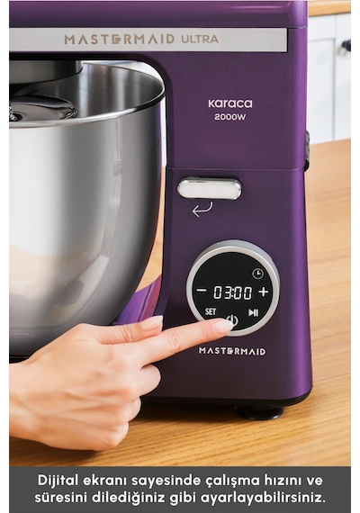Karaca Mastermaid Chef Ultra D2000 W Dijital Ekranlı Hamur Yoğurma Makinesi