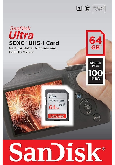 Sandisk SDSDUNR-064G-GN6IN Ultra Sdhc 64GB 90MB/S Class 10 Uhs-I Hafıza Kartı