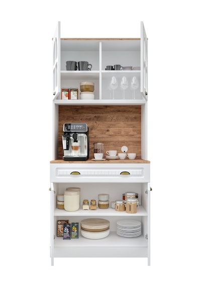 Guneystore Efes 2 Kapaklı Kahve Köşesi 93 Cm Mdf Ledli