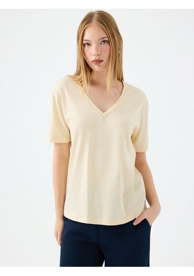 LOFT Regular Fit Kadın Tshirt K.kol Lf2038952 Q1.v1 Bej