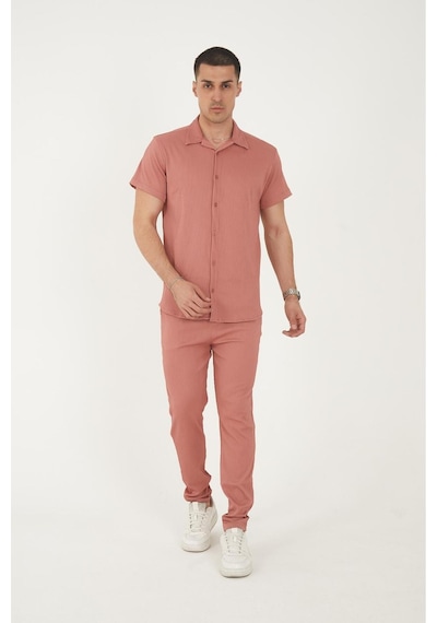 Mfz Giyim Gül Kurusu Renk Ottoman Kumaş Slim Fit Erkek Pantolon - Gömlek Alt Üst Takım Mfz Giyim Gül Kurusu Renk Ottoman Kumaş Slim Fit Erkek Pantolon - Gömlek Alt Üst Takım