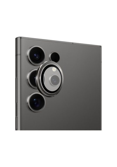 Safeus Safir Temperli Kamera Lens Koruyucu, Samsung Galaxy S24 Ultra İle Uyumlu Siyah