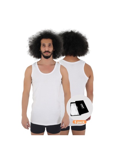 Cnt Erkek Atlet Pamuklu Basic 5'li Premium Paket Beyaz Beyaz