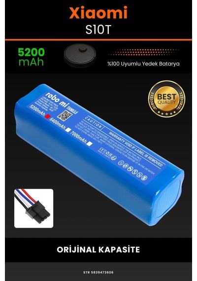 Xiaomi Mi Robot S10T 5200mAh Robot Süpürge  Bataryası