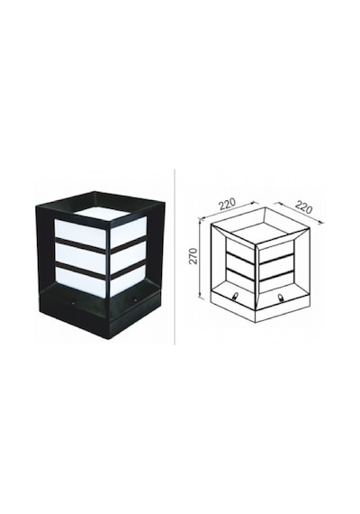 Set Üstü Panjurlu Rubik Küp Bahçe Armatürü