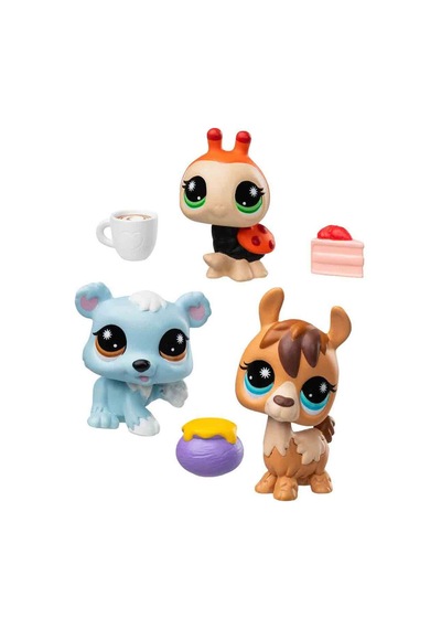 Littlest Pet Shop Minişler 3 Lü Figür Seti S4 Uğur Böceği-lama-kutup Ayısı