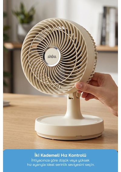 Sinbo Sf-7703 Kompakt Mini Masaüstü Fan Sessiz Vantilatör