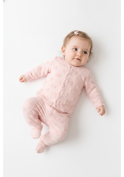 Tiffany Baby & Kids Puffy Cloudy Tasarımlı Patikli 2li Takım Toz Pembe