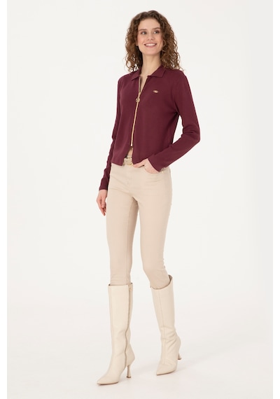U.S. Polo Assn. U.s. Polo Assn. Kadın Plum Hırka Triko 50317375-vr177 New Plum