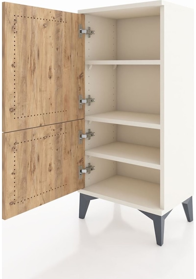 Arges Komodin 3 Raflı 2 Kapaklı 44x30x96 Aytaşı-çam Aytaşı
