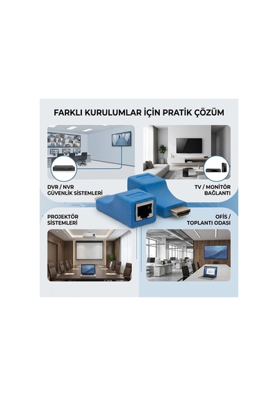 Mn6 Mn30mex 30 Metre Hdmı Extender Cat5e/cat6 Ağ Kablosu Üzerinden Full Hd 1080p Hdmı Uzatıcı Tx + Rx Set