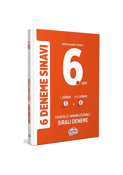 Editör 6. Sınıf 3+3 Fasikül Tamamı Çözümlü 6 Deneme Sınavı Editör