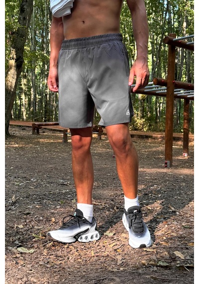 Flaw Fermuar Cepli Sportif Şort Füme Füme
