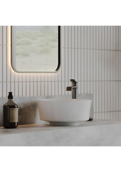 Oval Deliksiz Lavabo 40 Cm Beyaz Seramik Tasarım 508 Yeşil