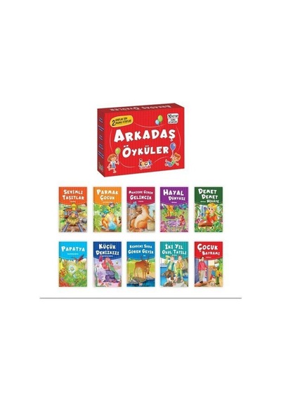 Arkadaş Öyküler Seti - 10 Kitap+ Soru Kitapçığı Takım- Bıcırık Yayınları