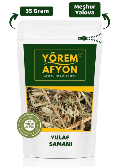 Yörem Afyon Meşhur Yalova Gölgede Kurutulmuş Yeni Mahsul Yüksek Lifli Yulaf Samanı, Avena 35gr.