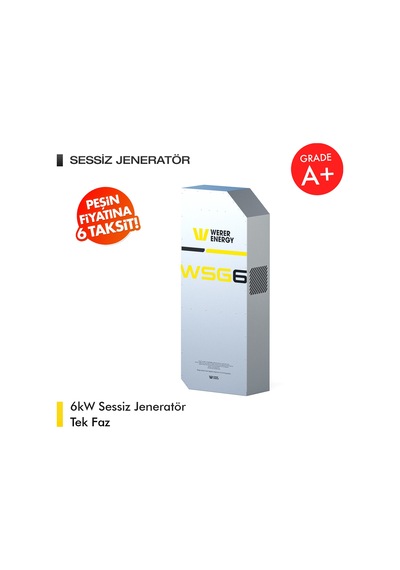Werer Energy 6kW LiFePO4 Lityum Demir Fosfat Tek Faz Sessiz Jeneratör