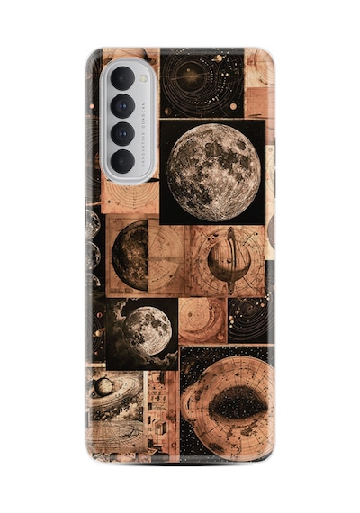 Oppo Reno 4 Pro Kılıf Hayat Serisi Desenli Retro Moon - Barkod No 2029