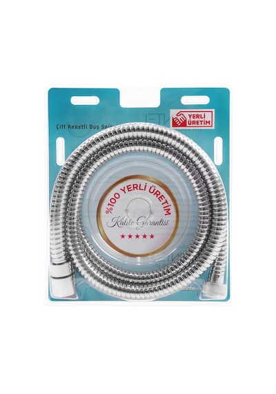 Çift Kenetli Duş Hortumu Spirali %100 Yerli - 1. Sınıf Kalitede 170cm Gri