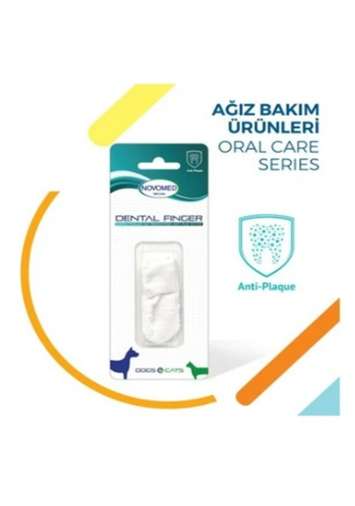 Novomed Parmak Diş Temizleme Bezi - Kedi Ve Köpek İçin Tartar Ve Ağız Kokusu Giderici Hassas Bakım