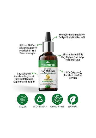 Yeşilmarka Doğal Saç Serumu 50 ML